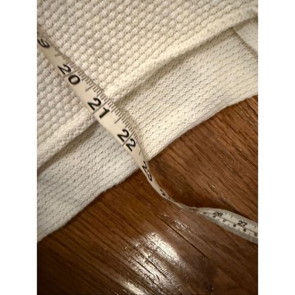 Amazon 100% cotton waffle knit Henley striped pullover M - Picture 7 of 9